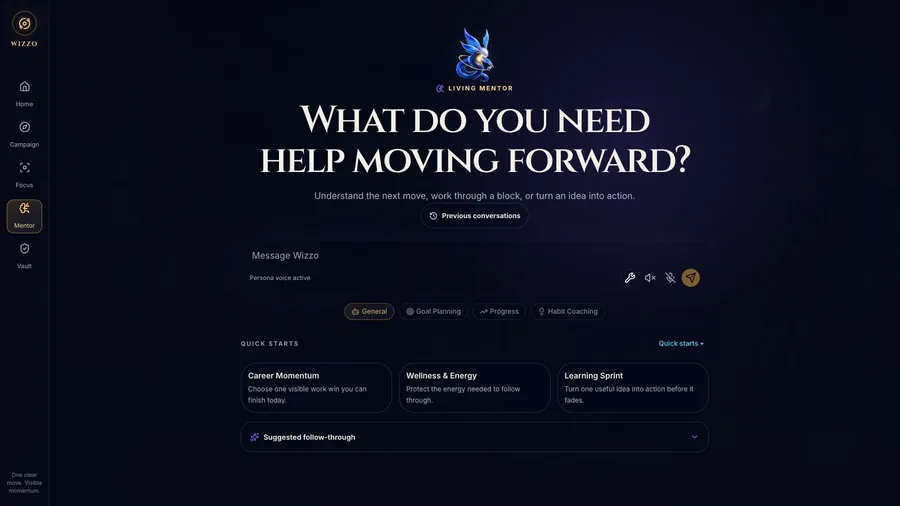 Wizzo project interface